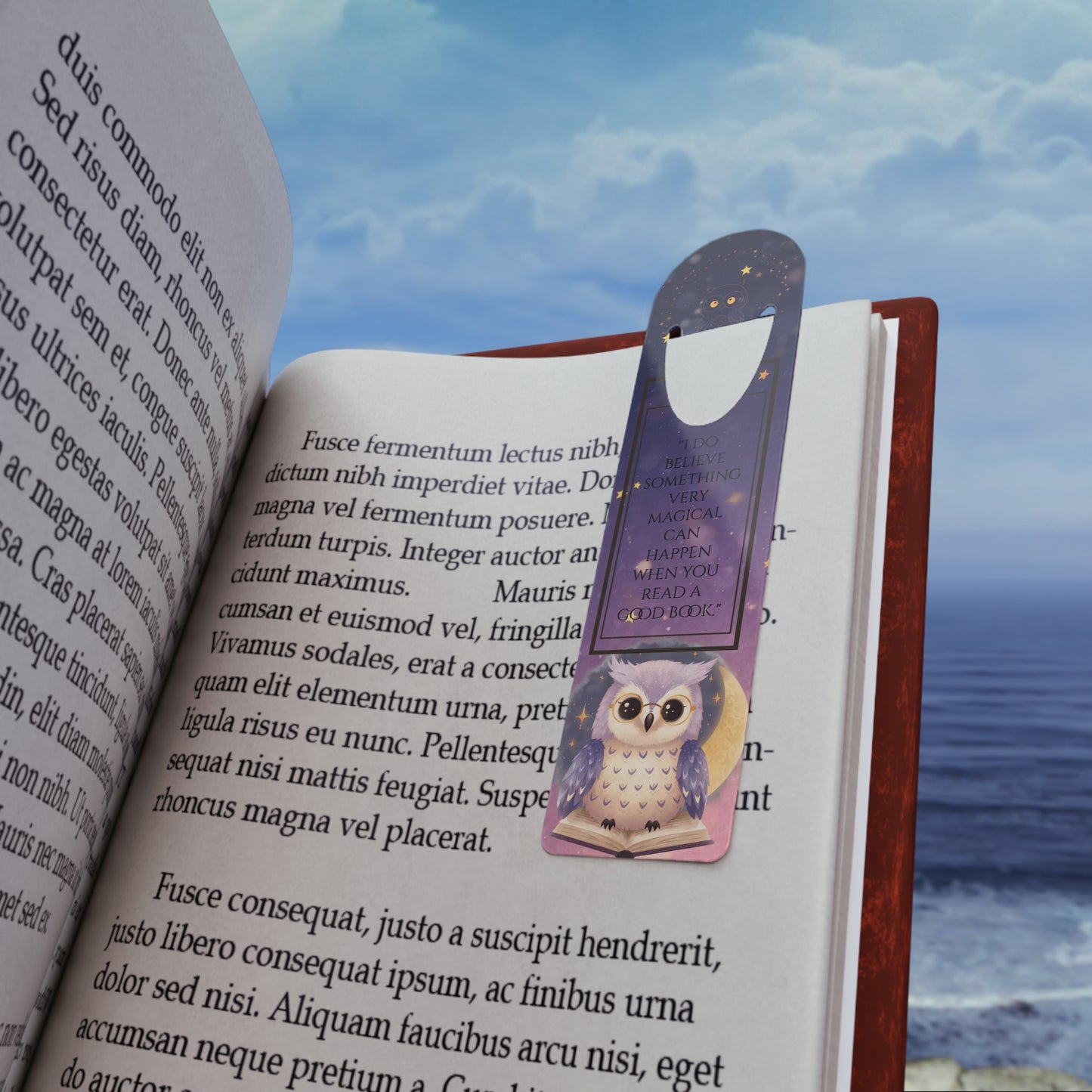 Magical Reading Owl Bookmark — "I Do Believe Something Very Magical Can Happen When You Read a Good Book"