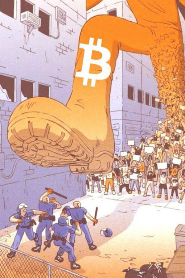 Bitcoin (BTC) Boot Sticker -- Thermal Printed 2" x 3" Sticker