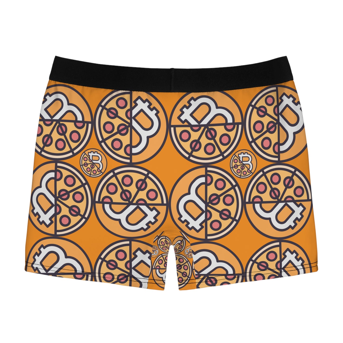 Bitcoin Pizza Boxer Briefs — Novelty Crypto Print Men's Underwear