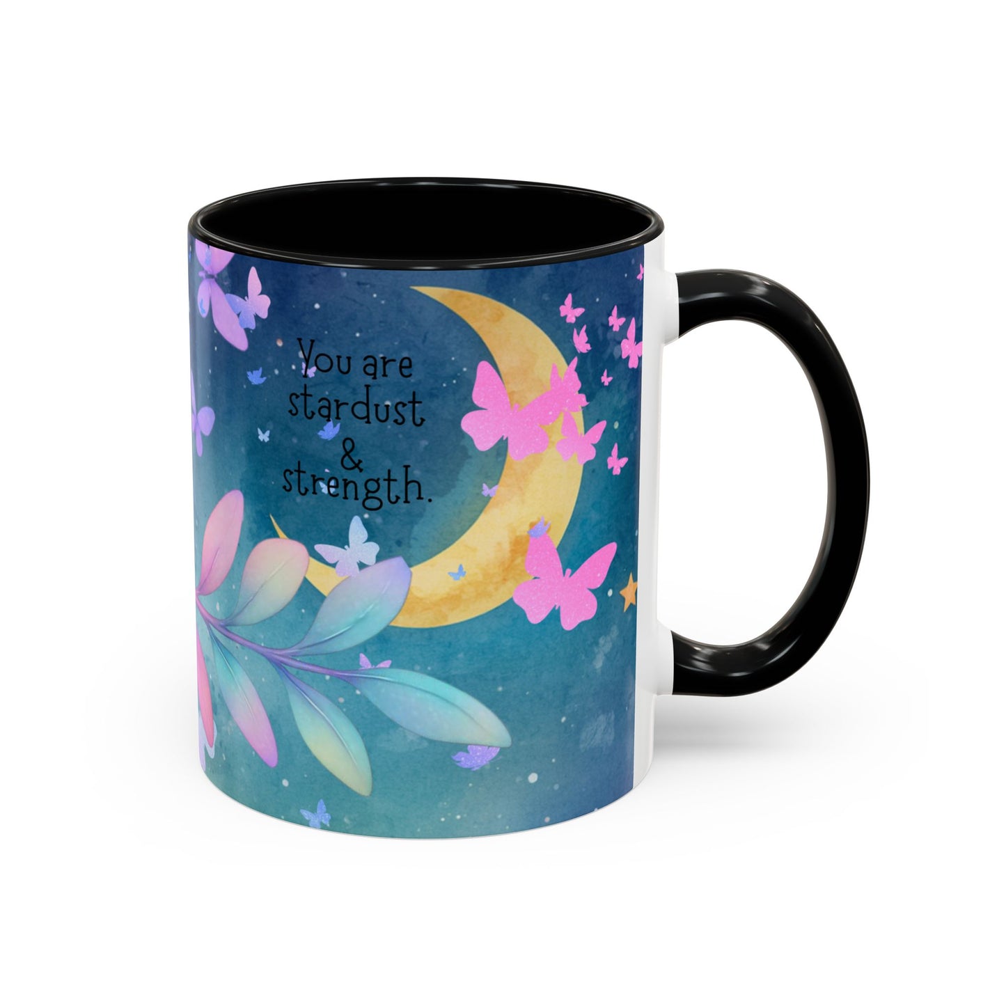 Cute Owl Coffee Mug – "You Are Stardust & Strength" Accent Ceramic Mug