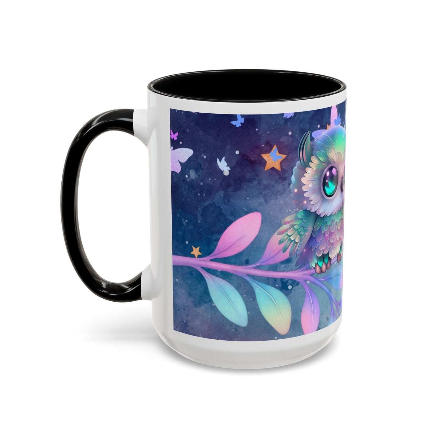 Cute Owl Coffee Mug – "You Are Stardust & Strength" Accent Ceramic Mug