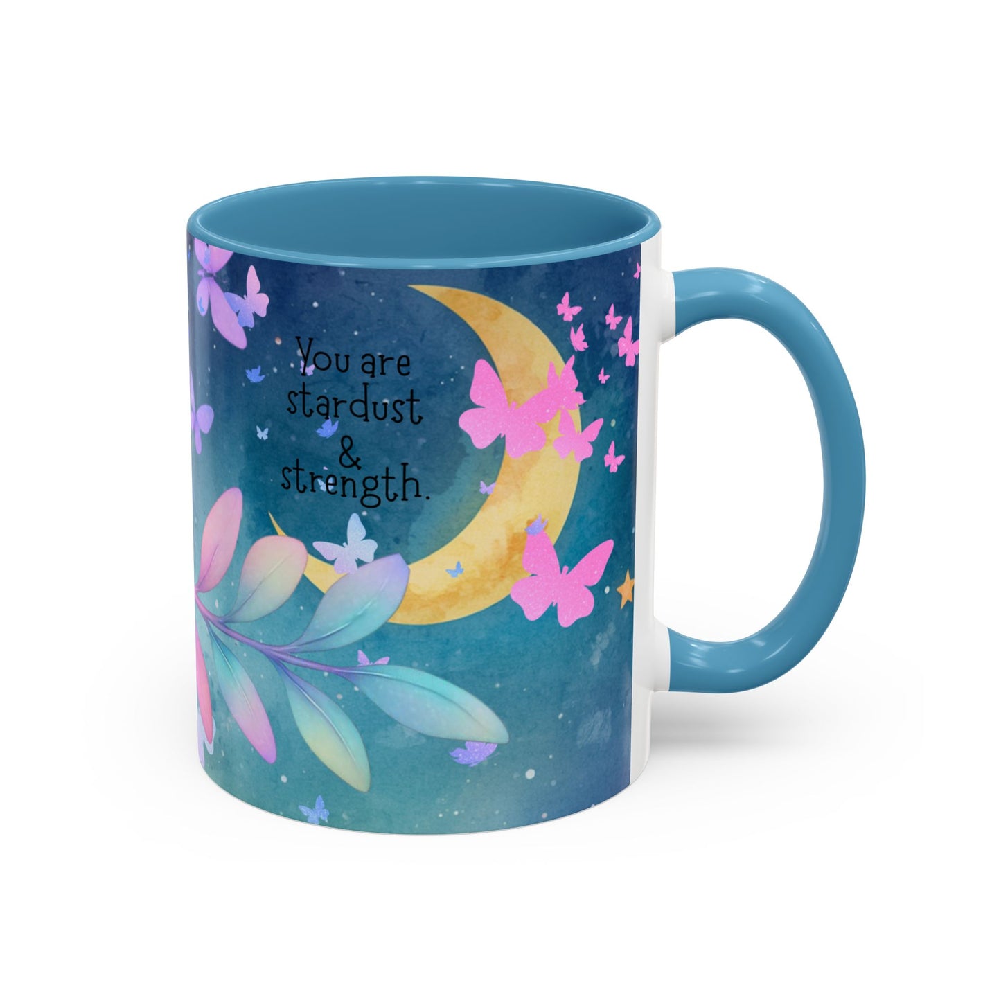 Cute Owl Coffee Mug – "You Are Stardust & Strength" Accent Ceramic Mug