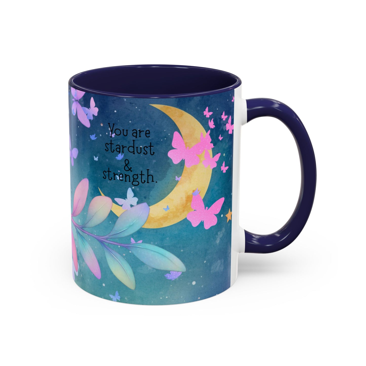 Cute Owl Coffee Mug – "You Are Stardust & Strength" Accent Ceramic Mug