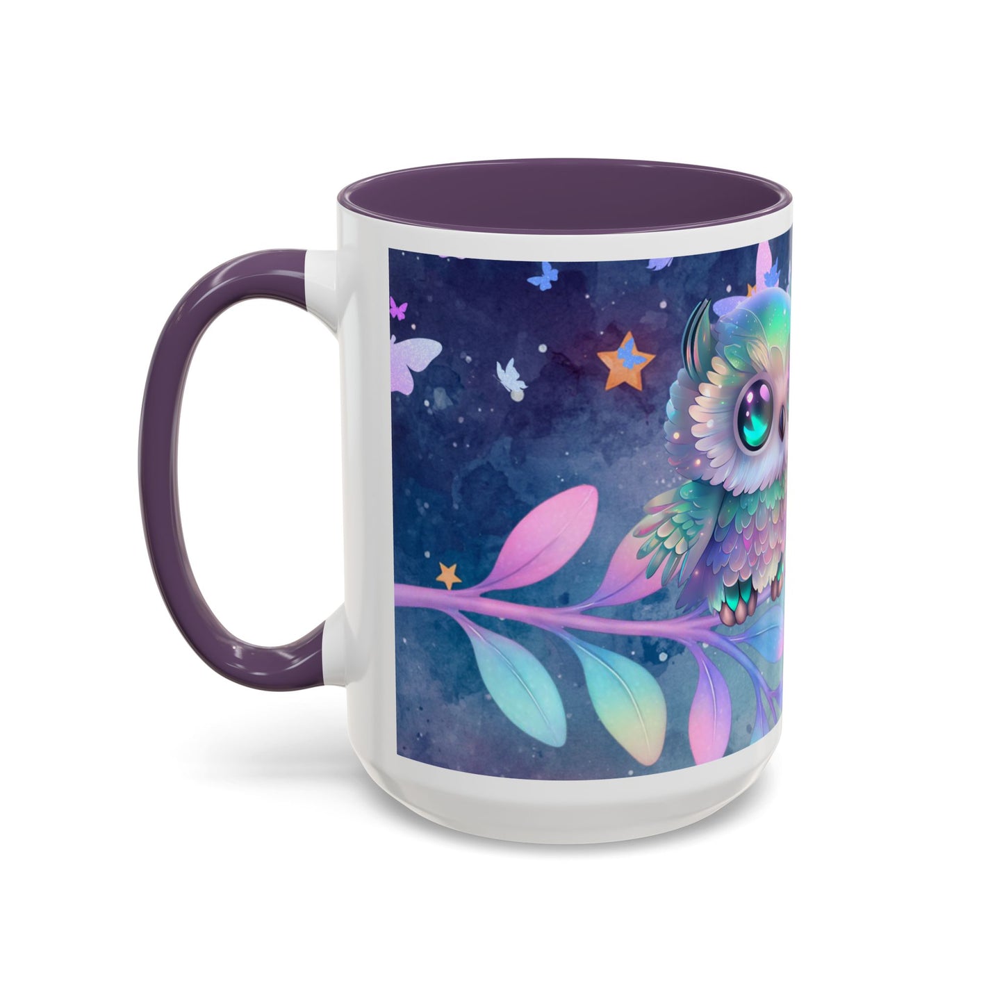 Cute Owl Coffee Mug – "You Are Stardust & Strength" Accent Ceramic Mug