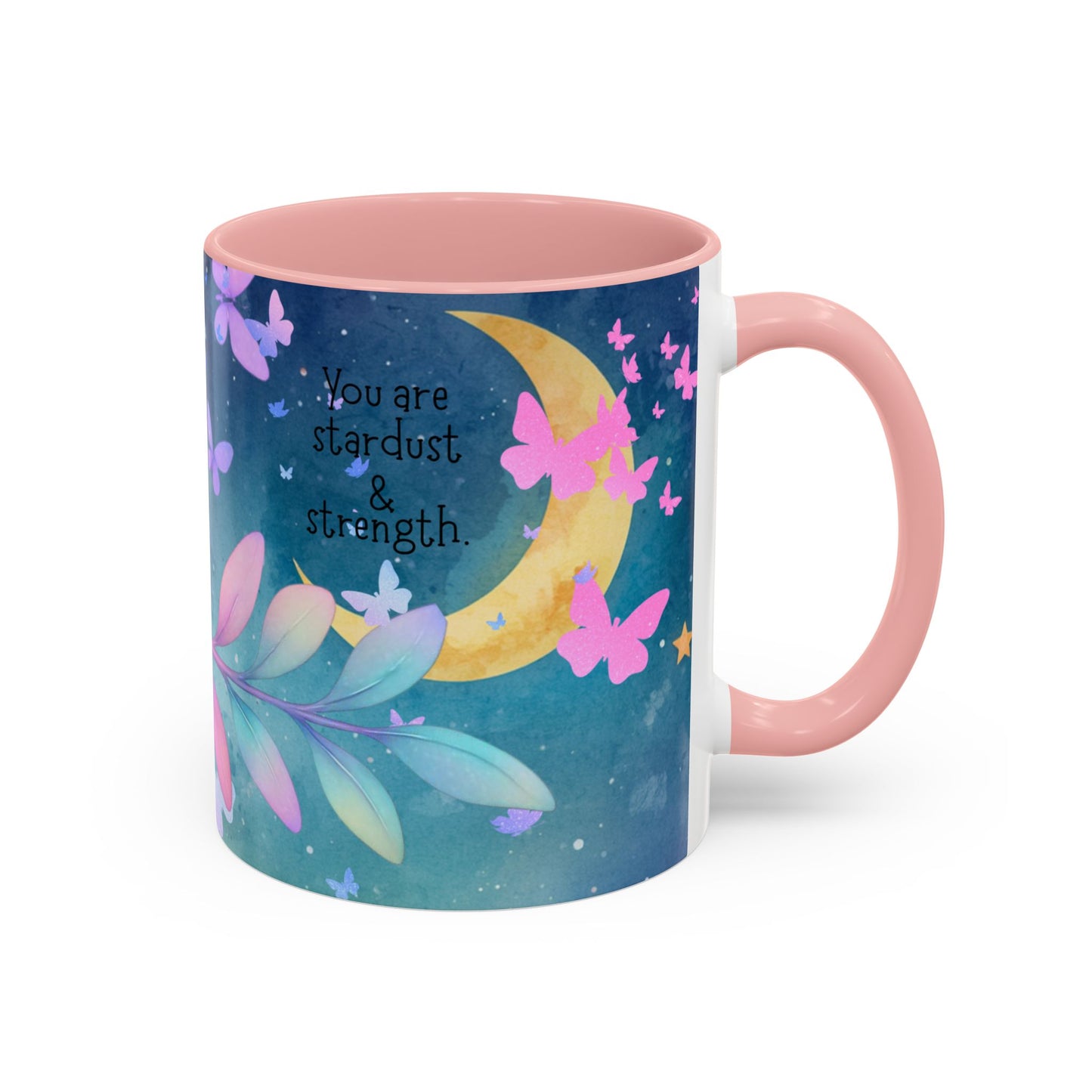 Cute Owl Coffee Mug – "You Are Stardust & Strength" Accent Ceramic Mug