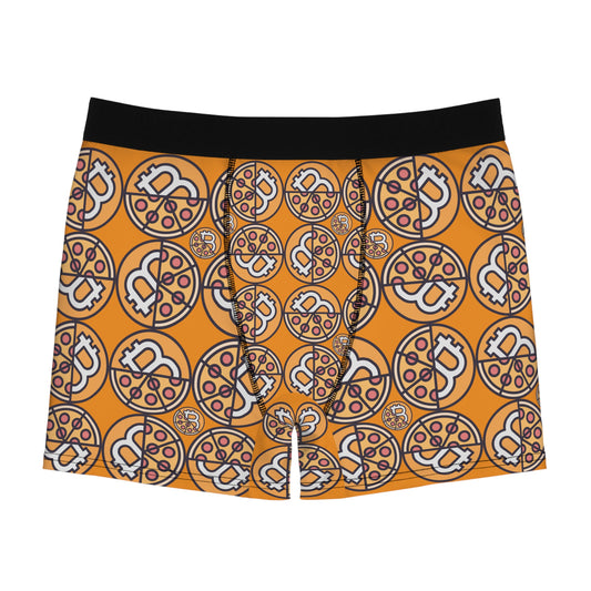 Bitcoin Pizza Boxer Briefs — Novelty Crypto Print Men's Underwear
