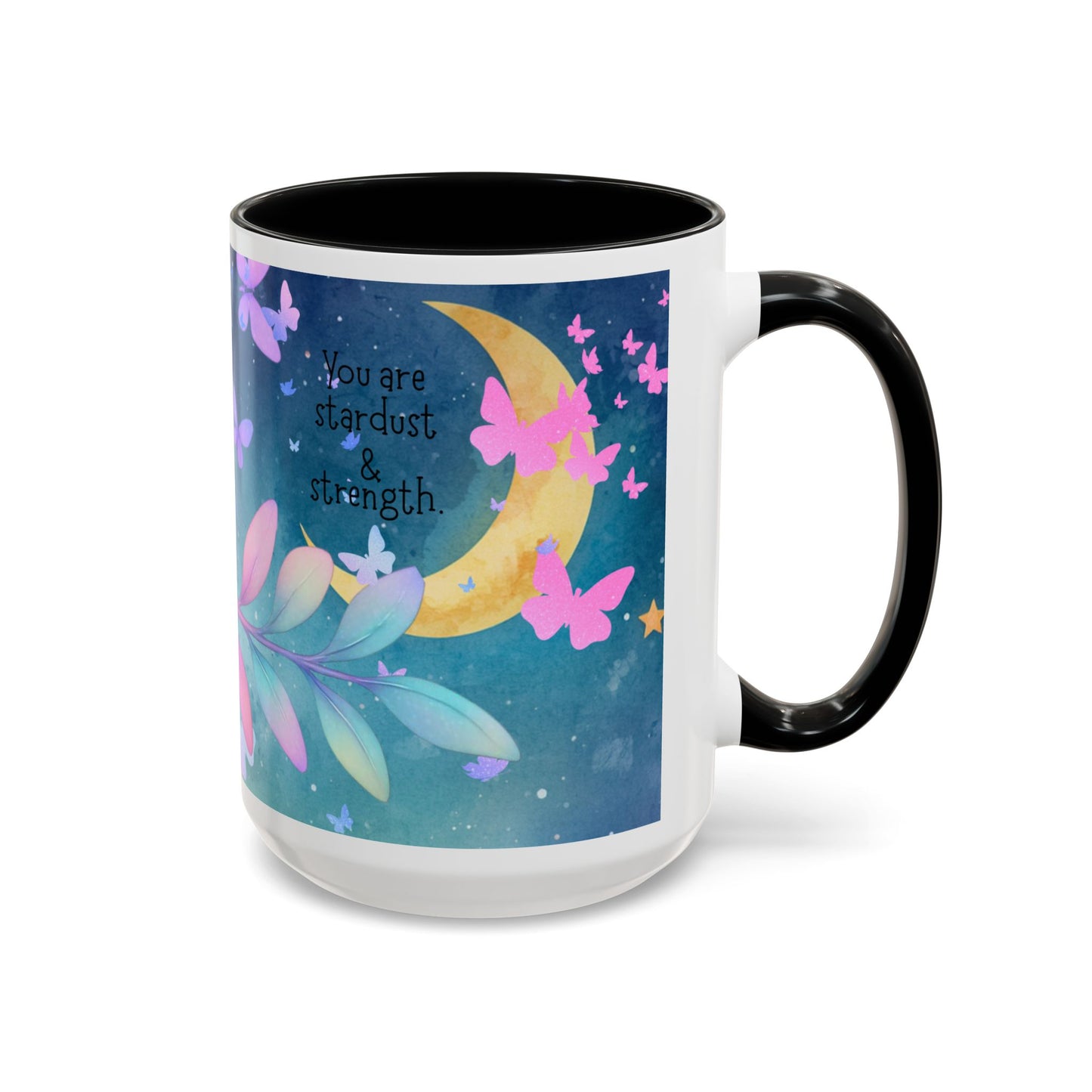 Cute Owl Coffee Mug – "You Are Stardust & Strength" Accent Ceramic Mug