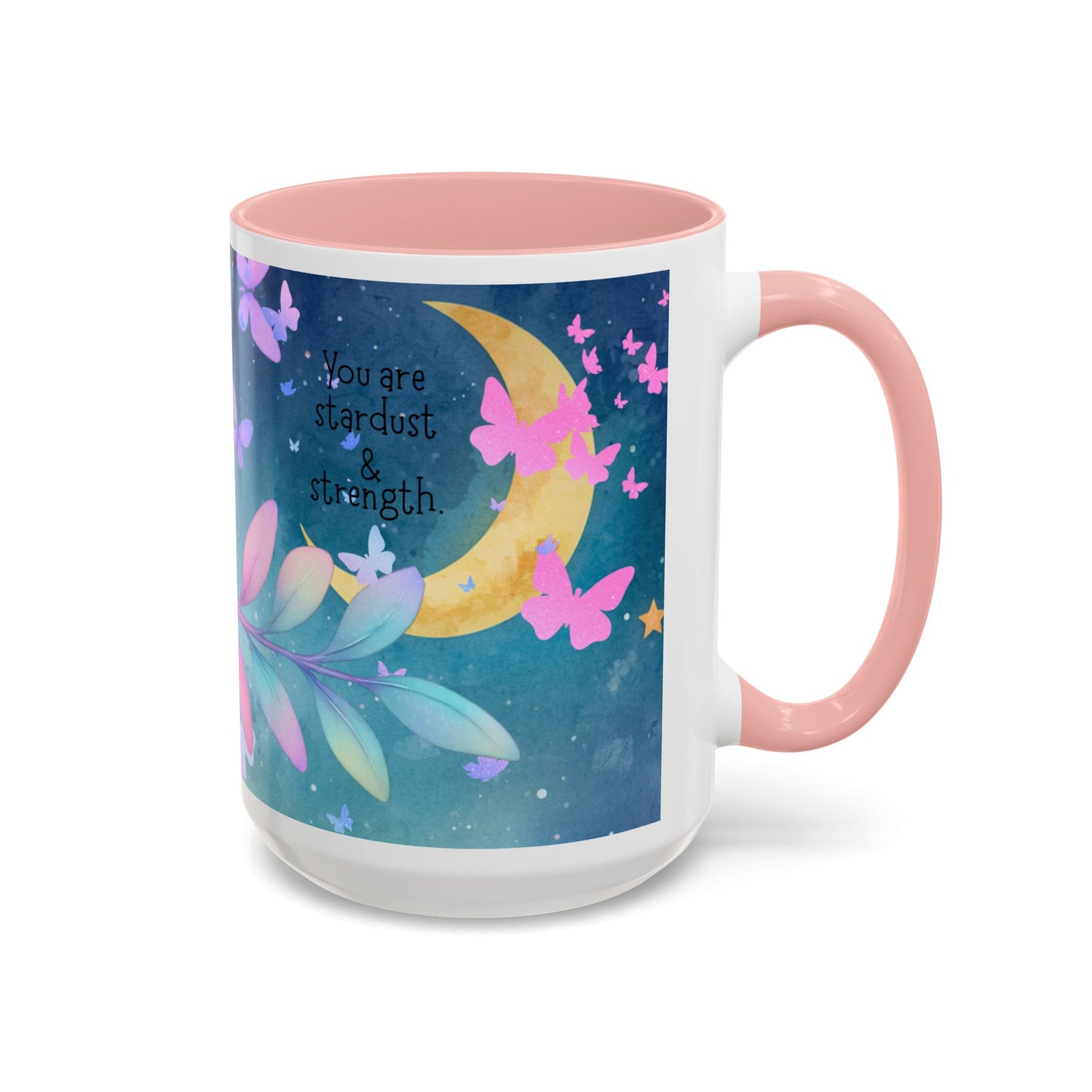 Cute Owl Coffee Mug – "You Are Stardust & Strength" Accent Ceramic Mug