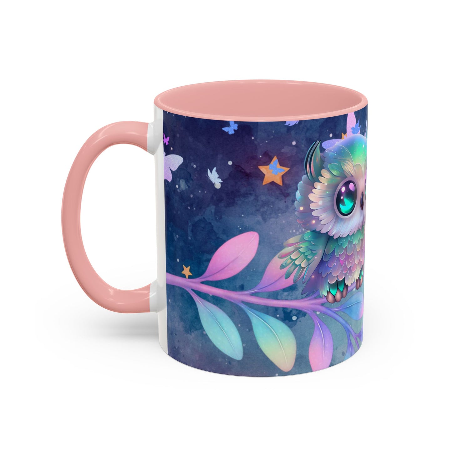 Cute Owl Coffee Mug – "You Are Stardust & Strength" Accent Ceramic Mug