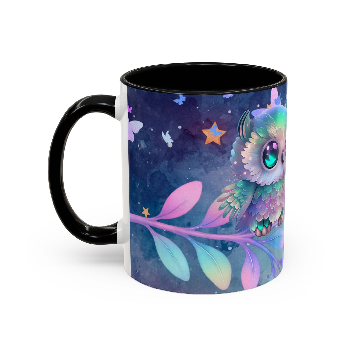 Cute Owl Coffee Mug – "You Are Stardust & Strength" Accent Ceramic Mug