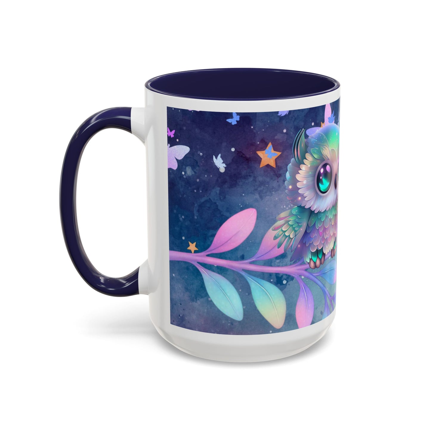 Cute Owl Coffee Mug – "You Are Stardust & Strength" Accent Ceramic Mug