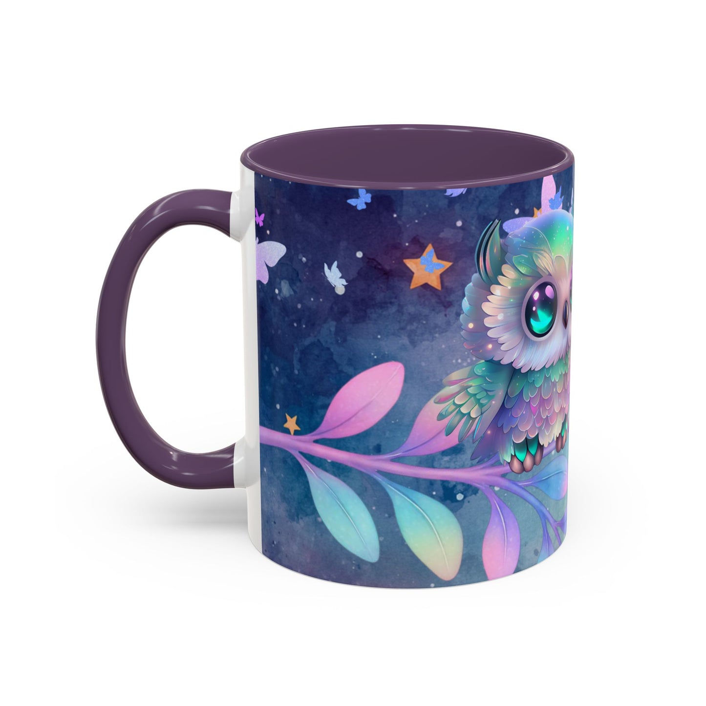 Cute Owl Coffee Mug – "You Are Stardust & Strength" Accent Ceramic Mug