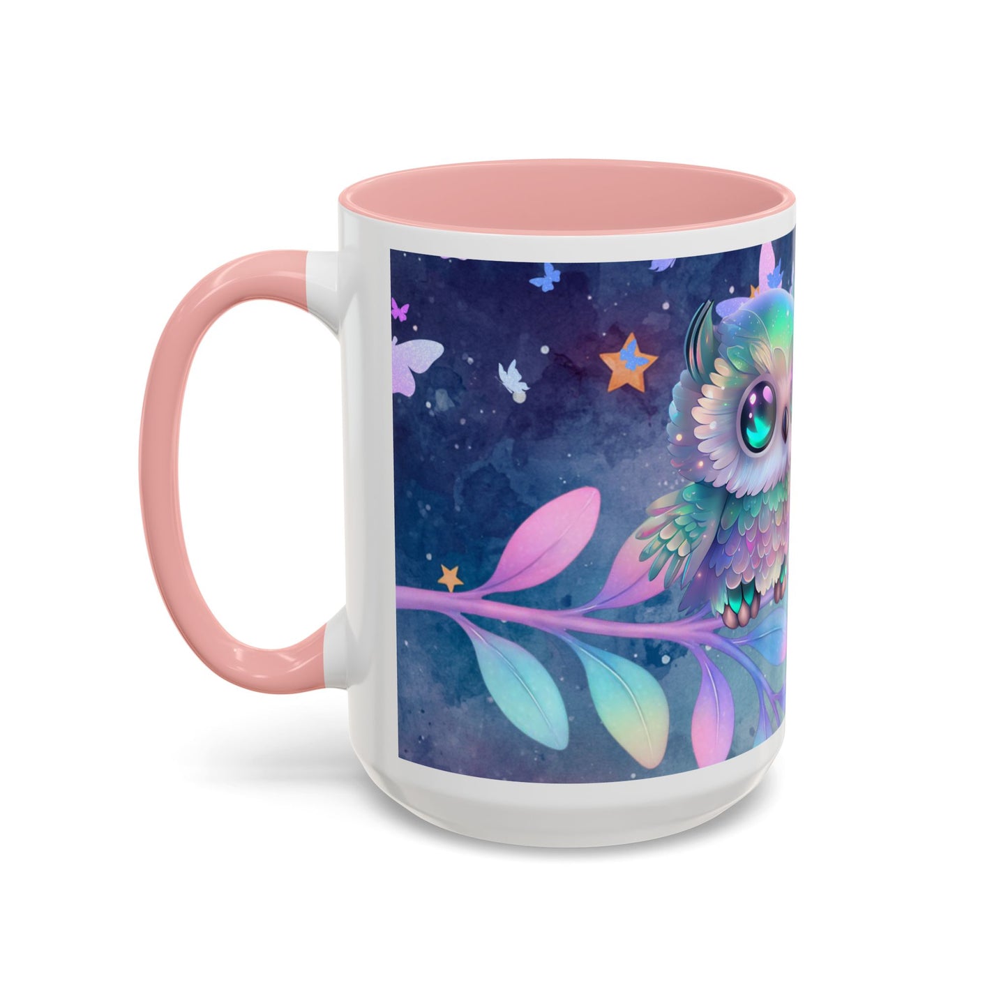 Cute Owl Coffee Mug – "You Are Stardust & Strength" Accent Ceramic Mug
