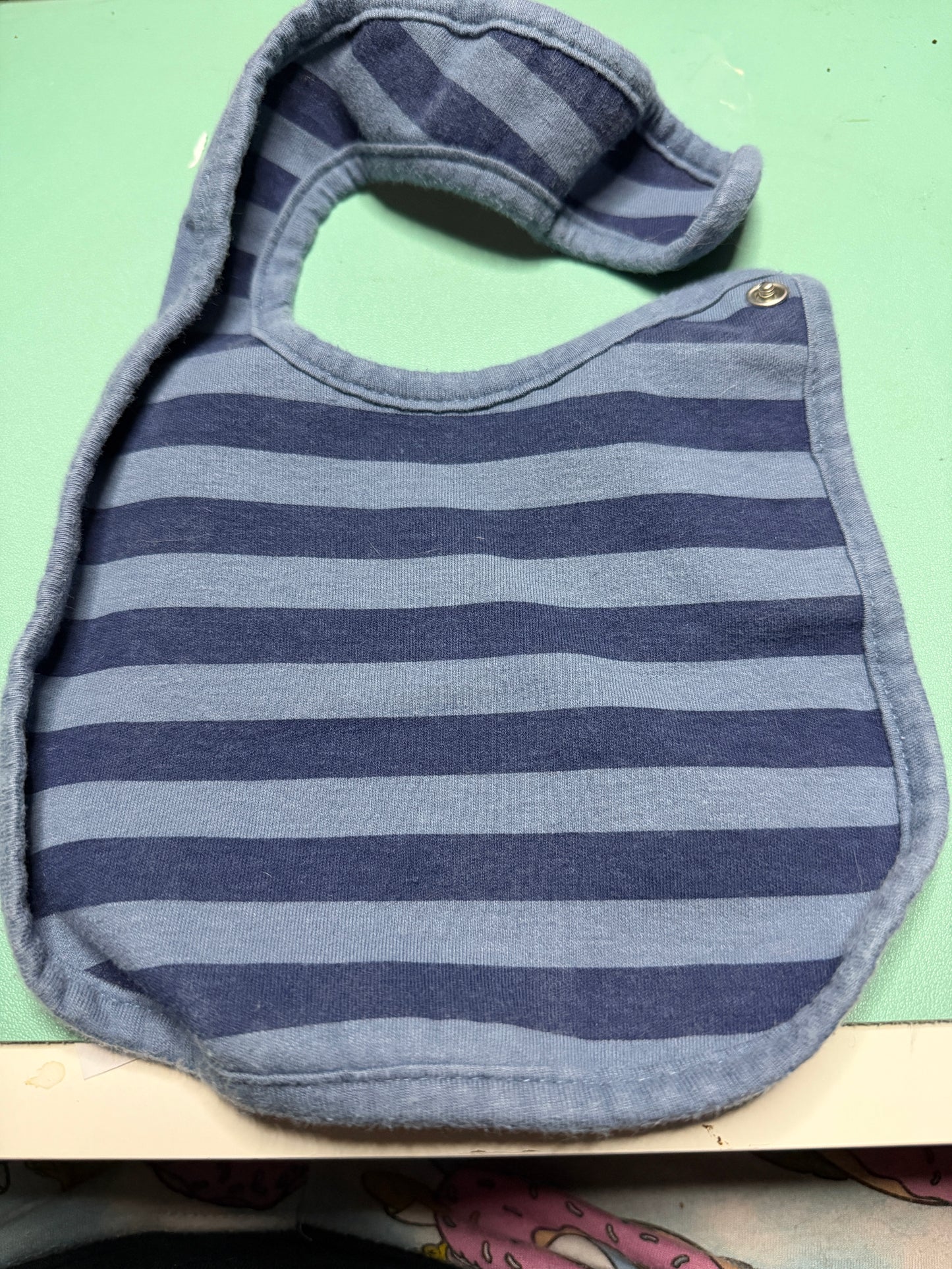 Striped Baby Bib – Just One You by Carter’s – Blue Cotton – One Size