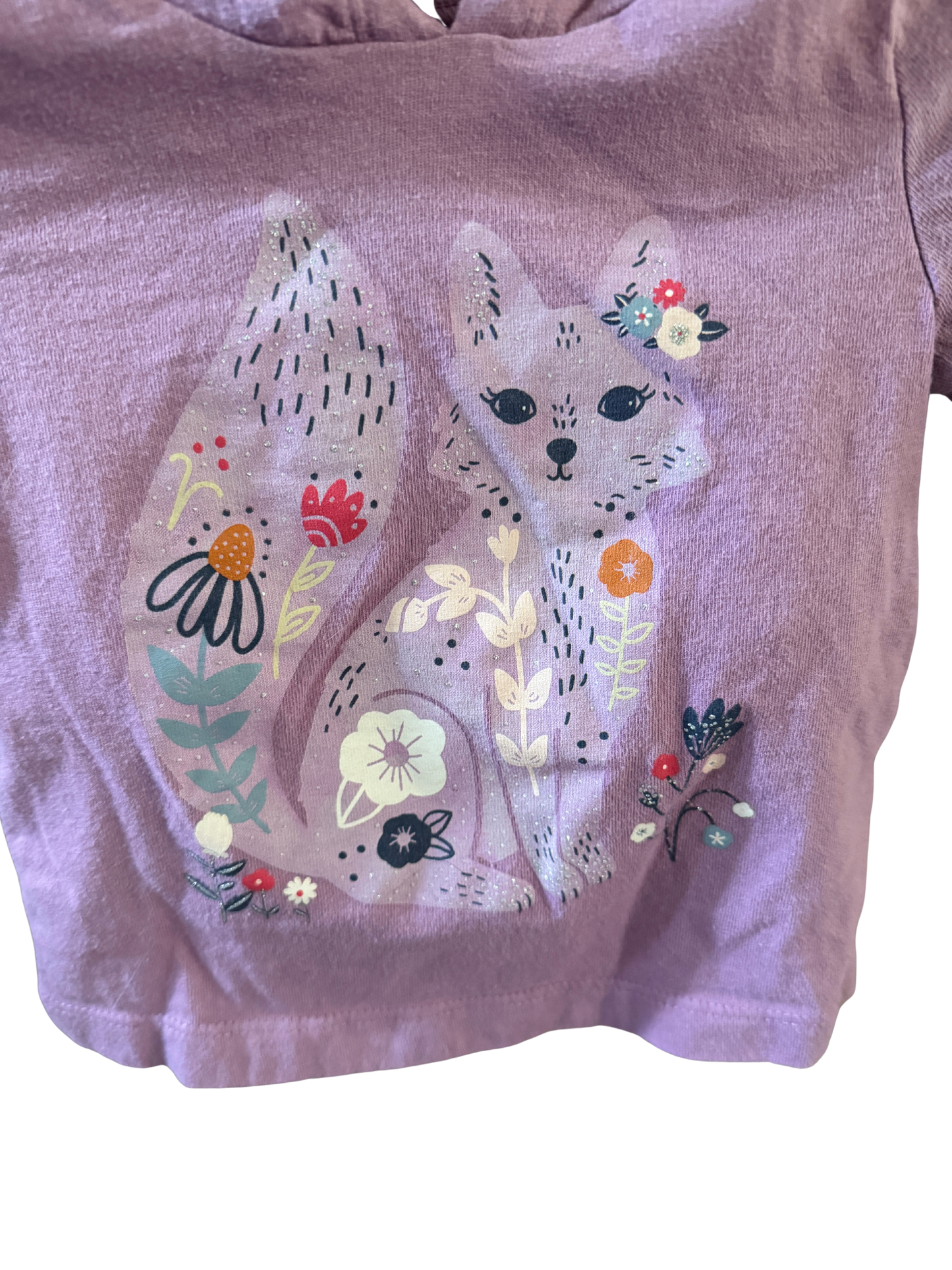 Carter’s Purple Fox Hoodie Tee – 9M