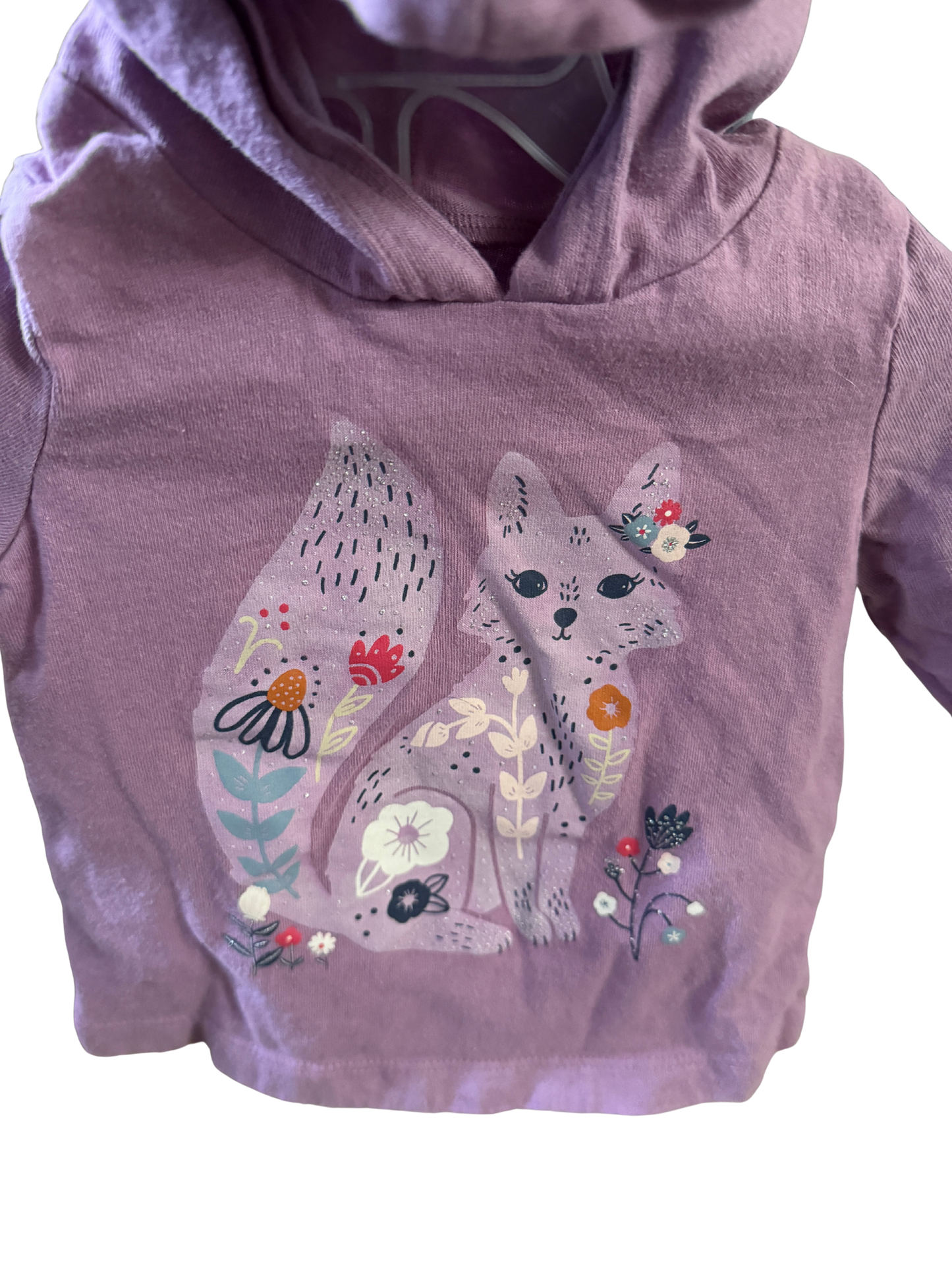 Carter’s Purple Fox Hoodie Tee – 9M