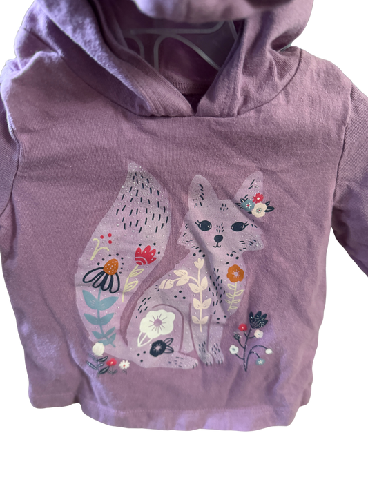 Carter’s Purple Fox Hoodie Tee – 9M