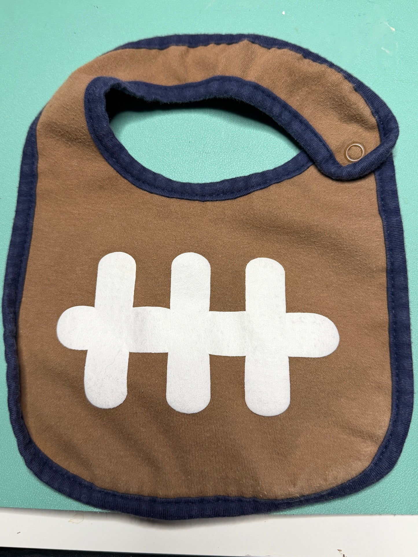 Football Baby Bib – Just One You by Carter’s – 100% Cotton – Brown & Navy – One Size